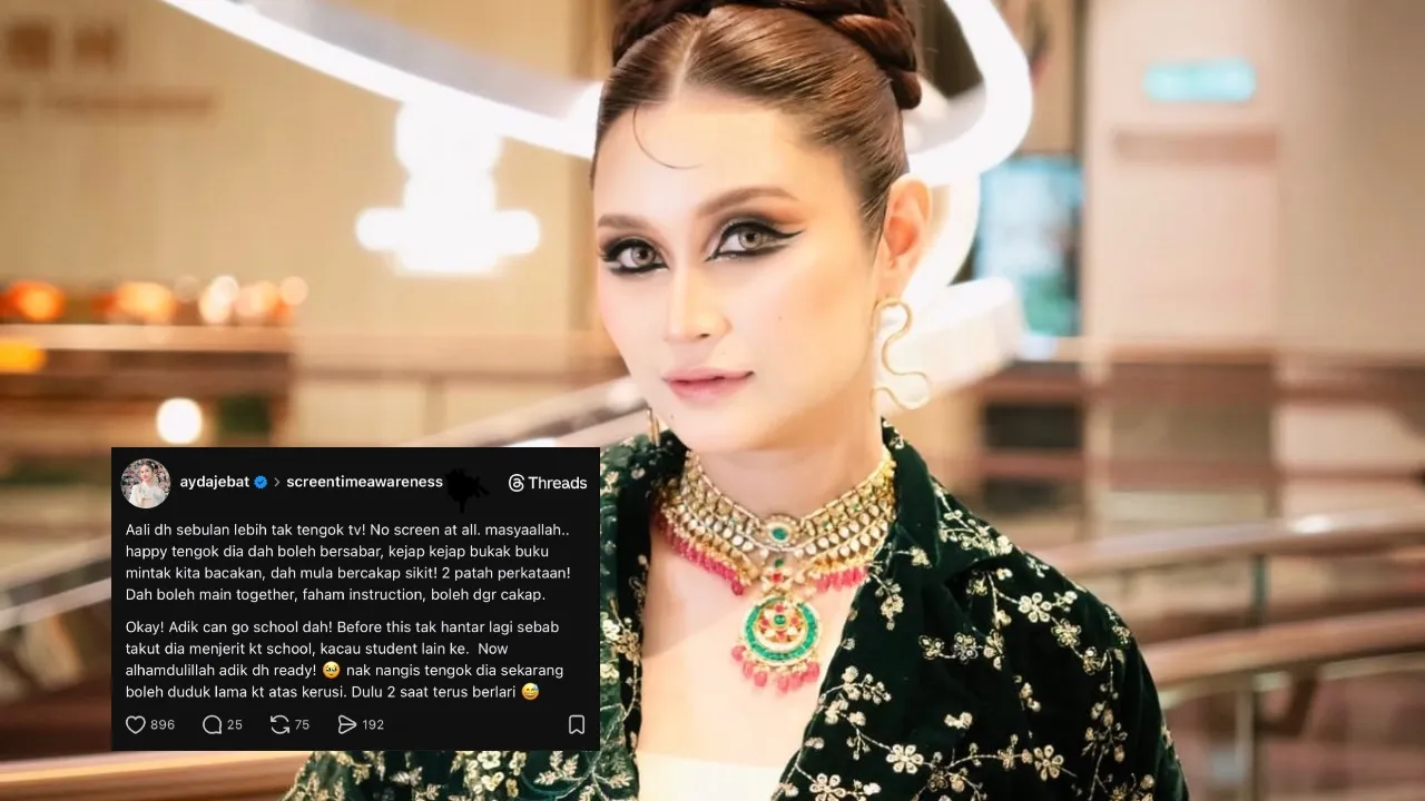 Ayda Jebat anak screentime