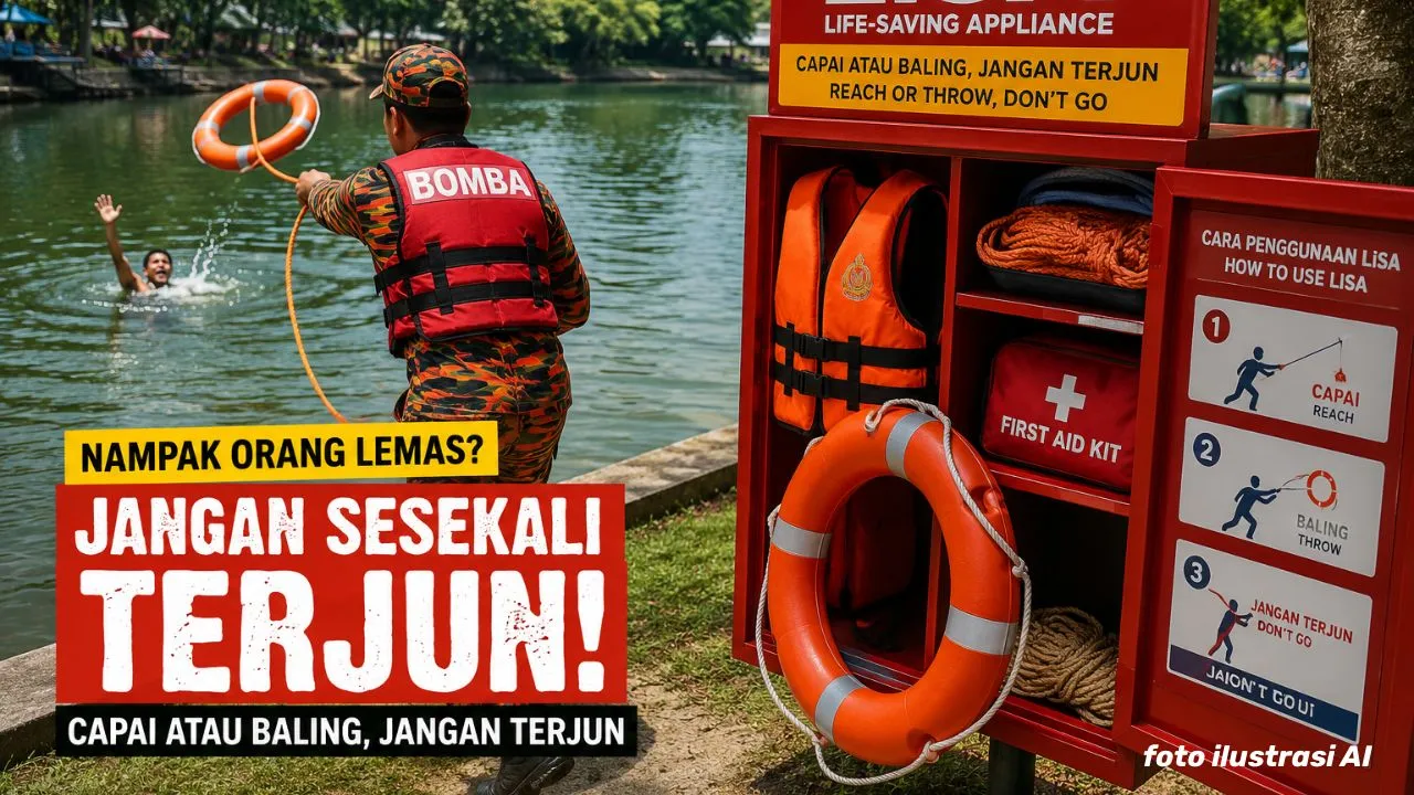 Nampak Orang Lemas? Bomba Pesan Jangan Sesekali Terjun!