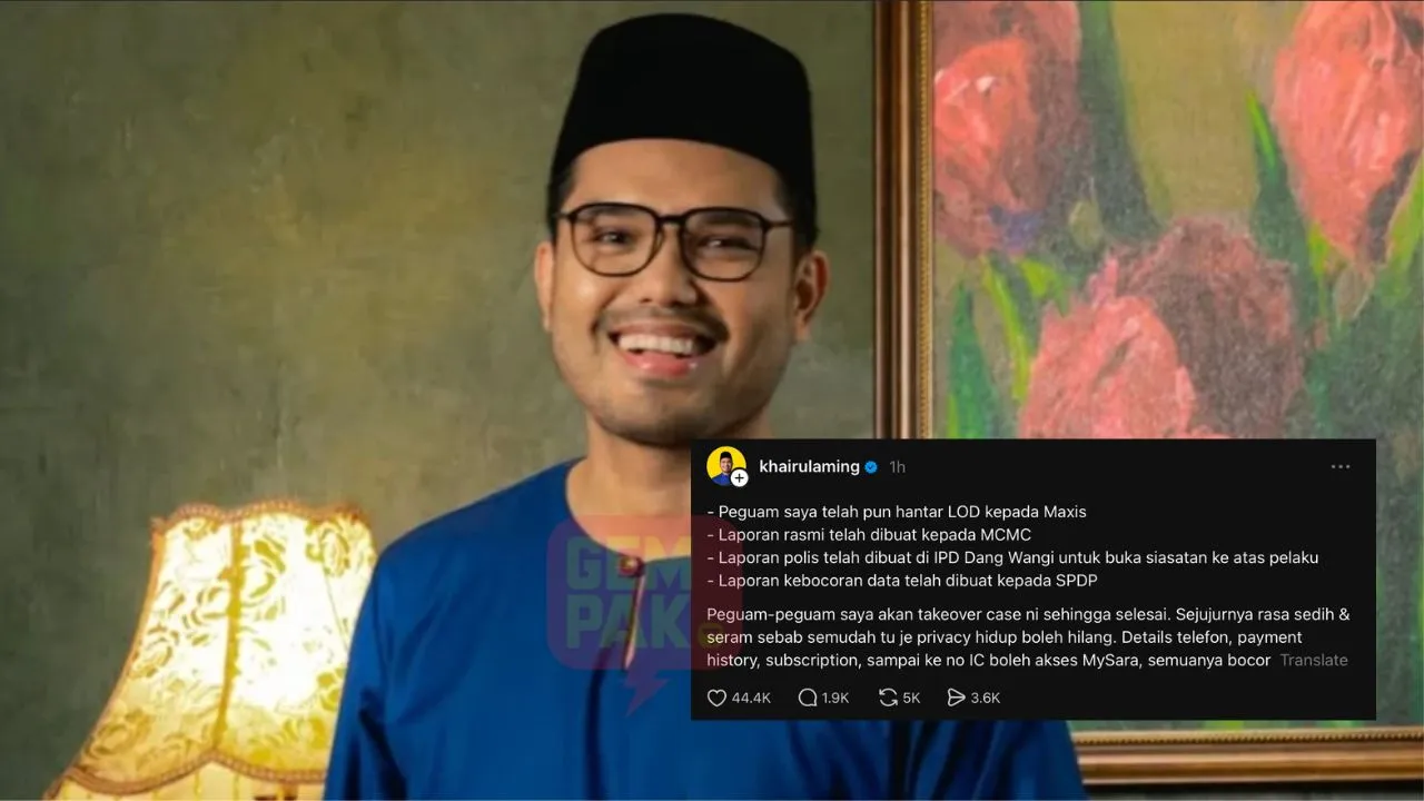 Kes Kebocoran Data Peribadi, Peguam Khairul Aming Hantar LOD Kepada Syarikat Telco - “Saya Rasa Sedih, Seram…”