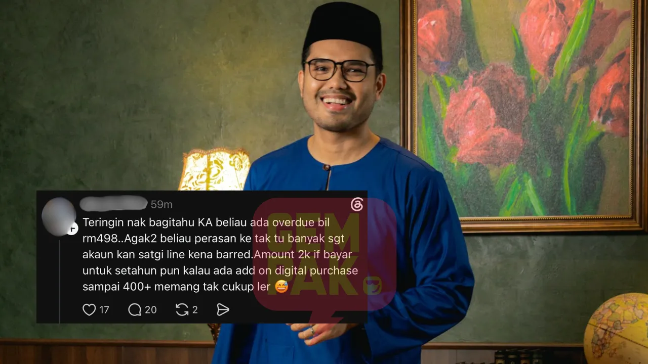 Perkara itu timbul selepas seorang pengguna media sosial meninggalkan komen mendakwa Khairul Aming mempunyai bil telefon tertunggak di laman Threads. 