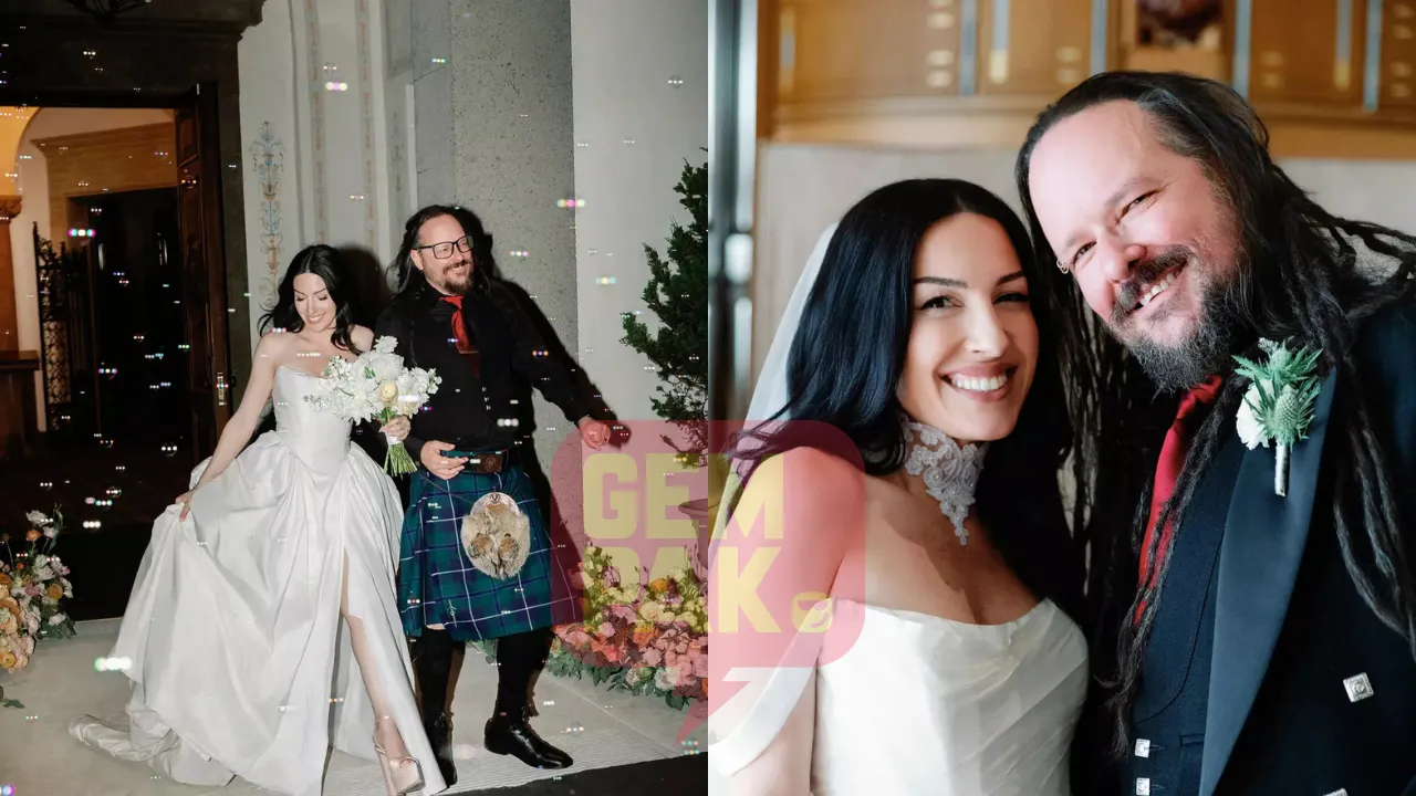 Meski hanya dihadiri 80 orang tetamu, majlis perkahwinan mereka tetap berlangsung dalam suasana romantik yang diadakan di The Neighborhood Church, Palos Verdes, California pada 3 Julai lalu.