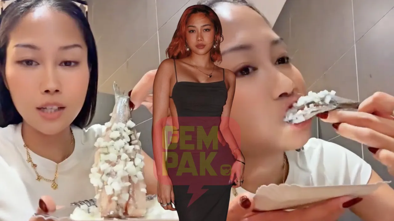 Menerusi perkongsian di TikTok, Sabronzo atau nama sebenarnya Wan Sabrina Wan Rusli dilihat bersahaja menikmati juadah yang dikenali sebagai Maatjes Haring.