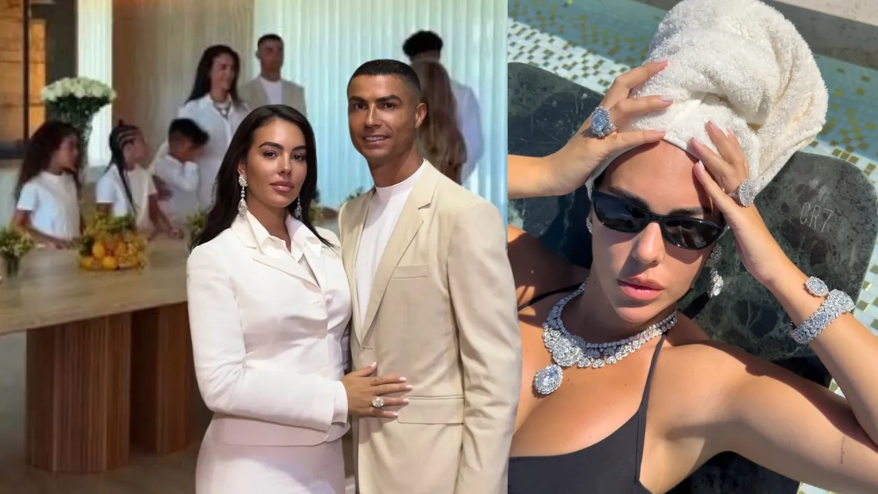 Kahwini Ronaldo Di Ruang Tamu, Georgina Rodriguez Pakai Set Berlian Harga RM315 Juta