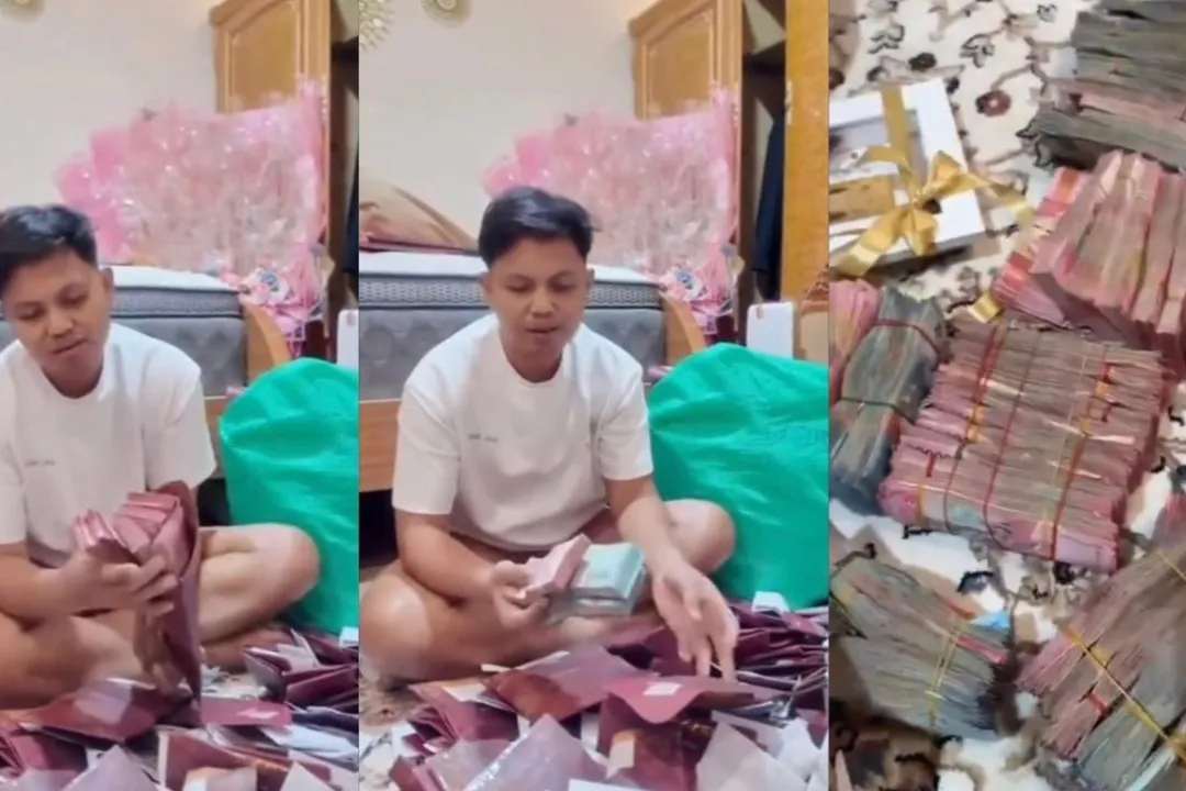Rezeki Pengantin! Duit Salam Kaut Cecah Lebih RM110,000, Netizen Terkejut