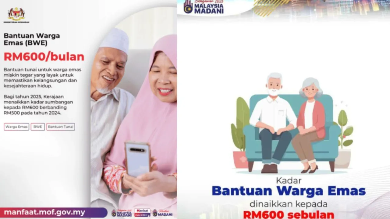 Bantuan Warga Emas RM600 Sebulan, Ini Syarat Kelayakan Dan Cara Memohon