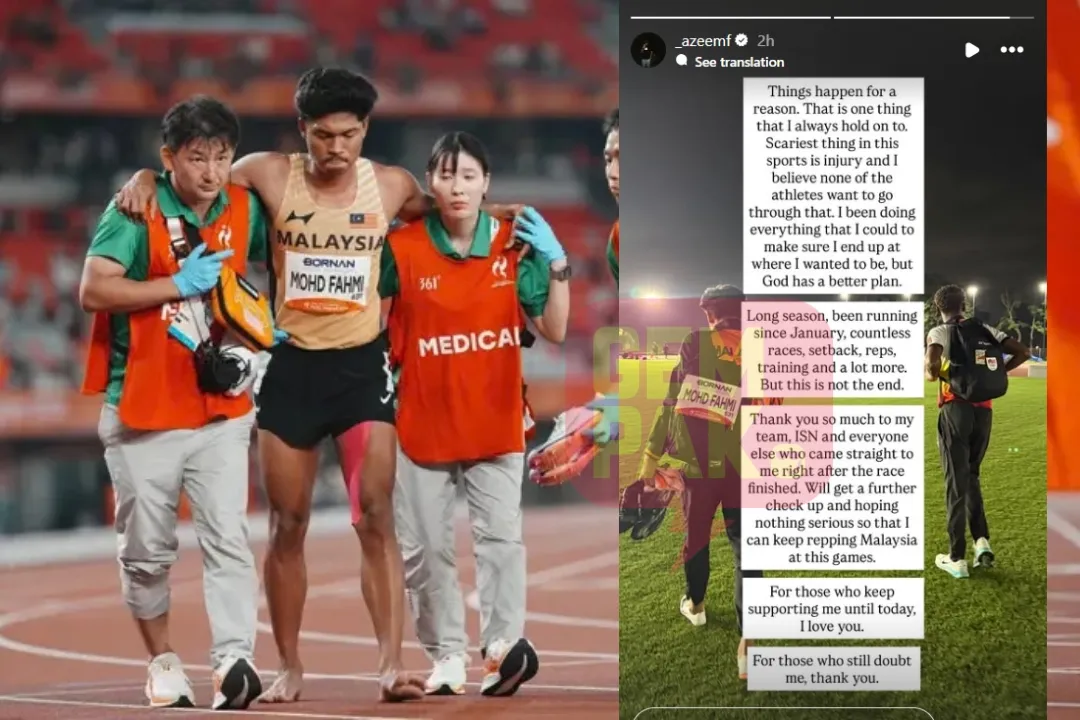 Sukan Asia 2026: Cedera Ketika Final 100m, Azeem Fahmi Tetap Positif - "Ini Bukan Pengakhiran"