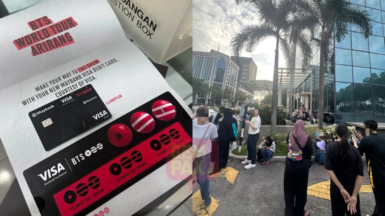 Penangan BTS! Army Sanggup Beratur Awal Pagi Di Cawangan Maybank Untuk Dapatkan Kad Debit Edisi Terhad