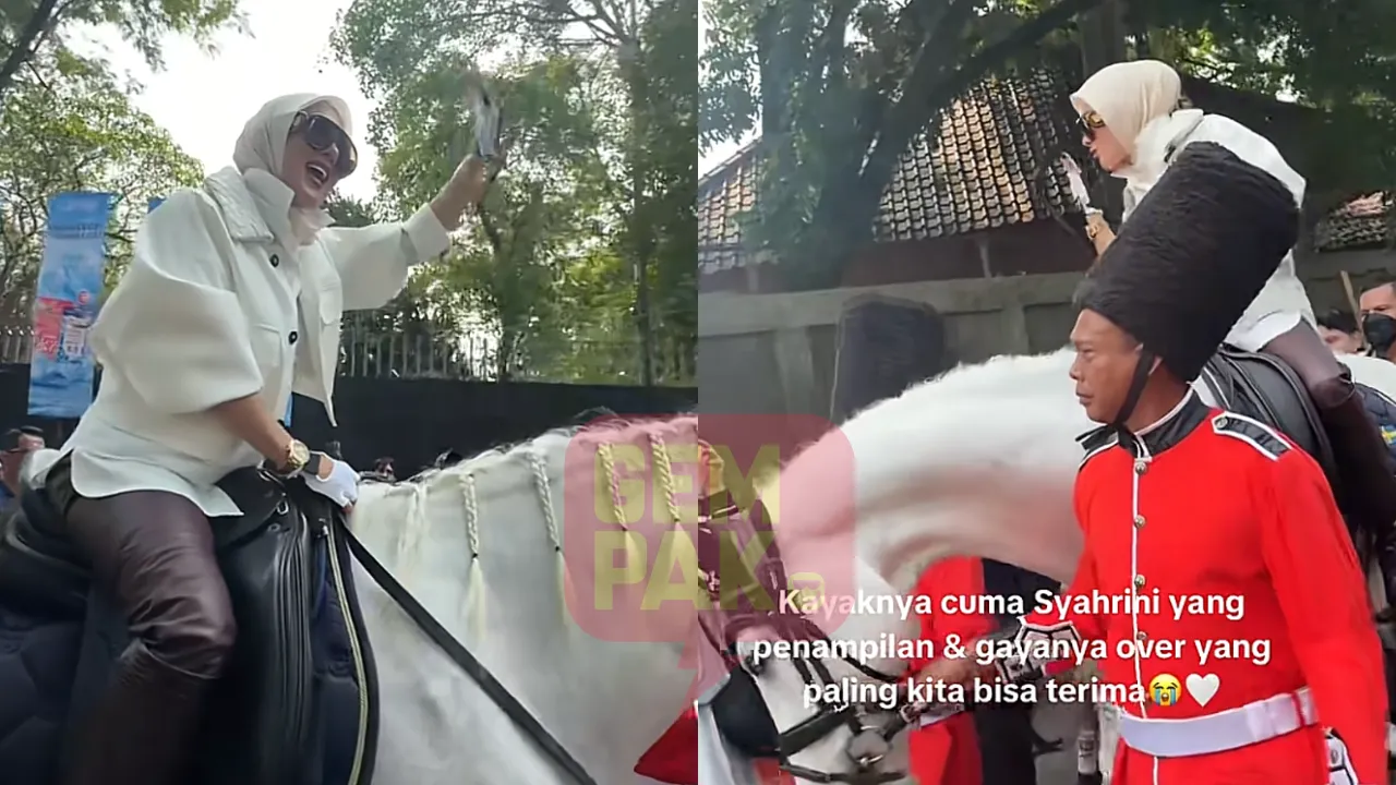 Luar Biasa! Syahrini Datang Pestapora Sambil Tunggang Kuda