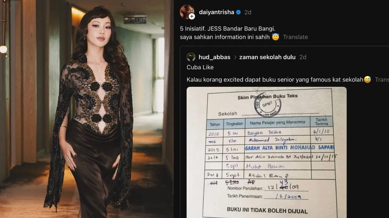 Individu Kongsi Dapat Buku Teks Ada Nama Daiyan Trisha, Tuan Badan Respons - “Saya Sahkan Informasi Ini…”