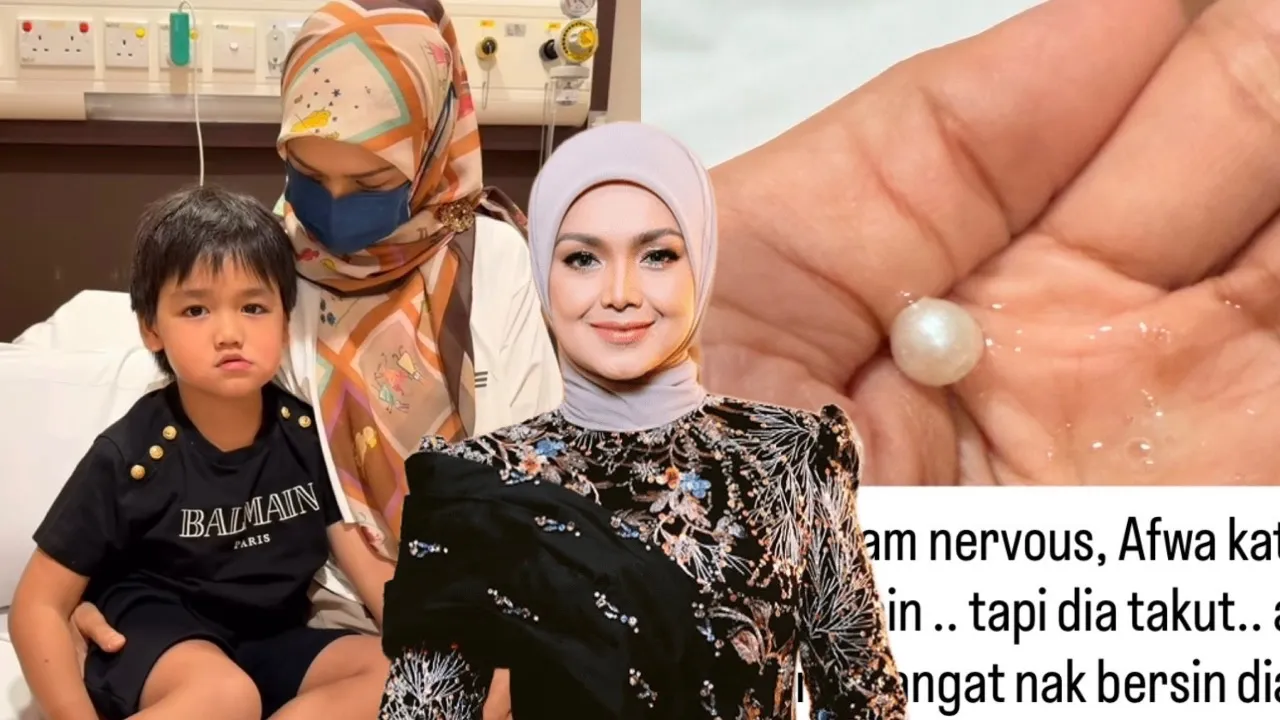 Siti Nurhaliza Berdepan Detik Cemas, Afwa Termasukkan Manik Mainan Dalam Hidung - “Sekali Keluar Biji Manik Dengan Hingus…”