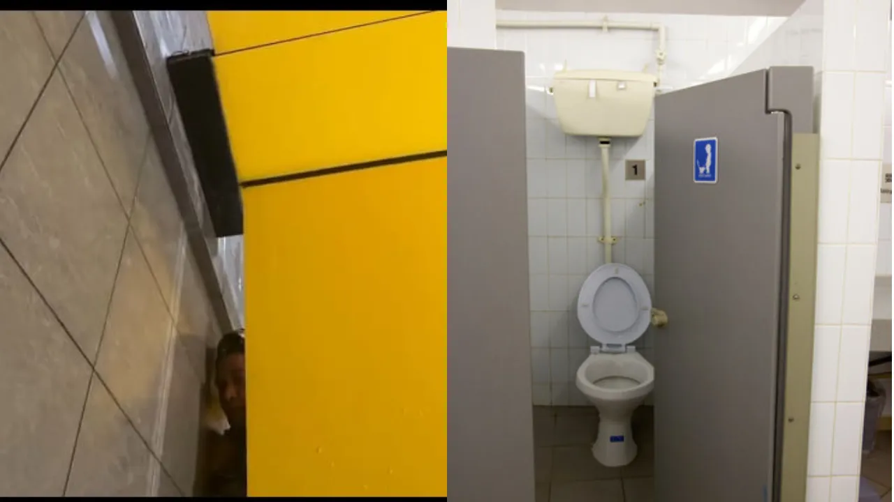 Malaysian Man Shocked After Finding Someone Peeking Under Toilet Stall Door in Shah Alam