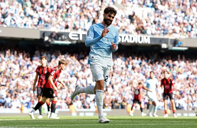 SOCCER-ENGLAND-MCI-BOU:Soccer-Maresca gets emotional winning start as Gvardiol sinks Bournemouth in stoppage time