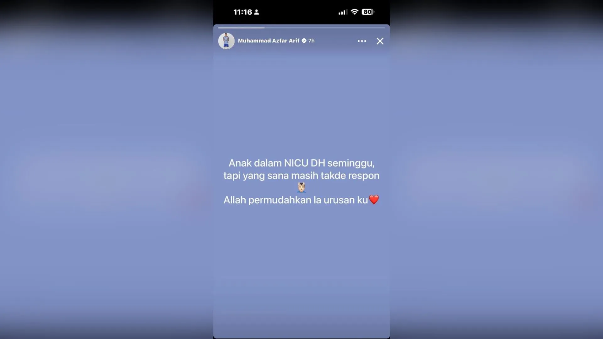 Penjaga gol Kelantan TRW hadapi ujian berat, anak kini dalam ICU