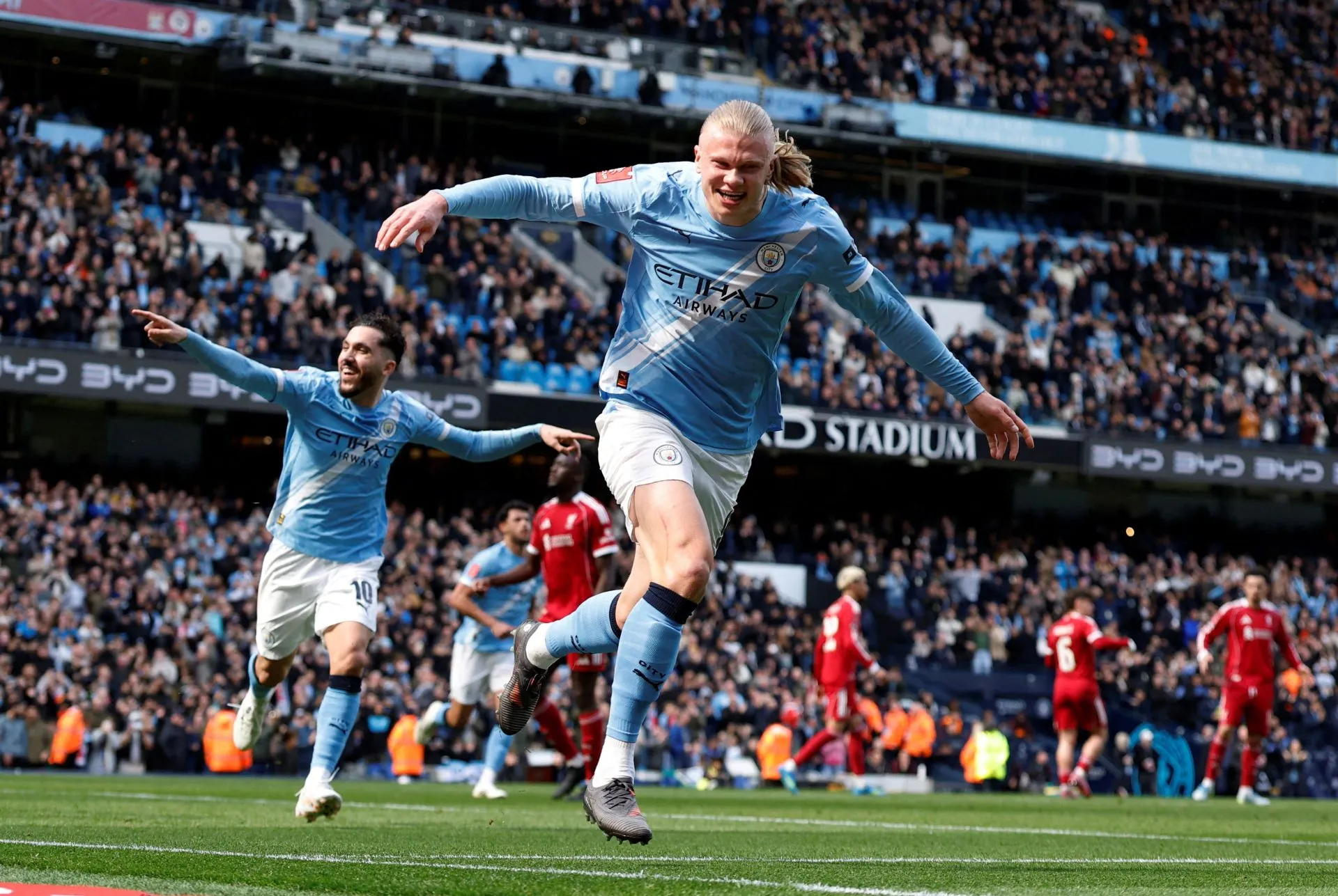 Haaland bags hat-trick as Man City hammer Liverpool 4-0 in FA Cup quarter-final