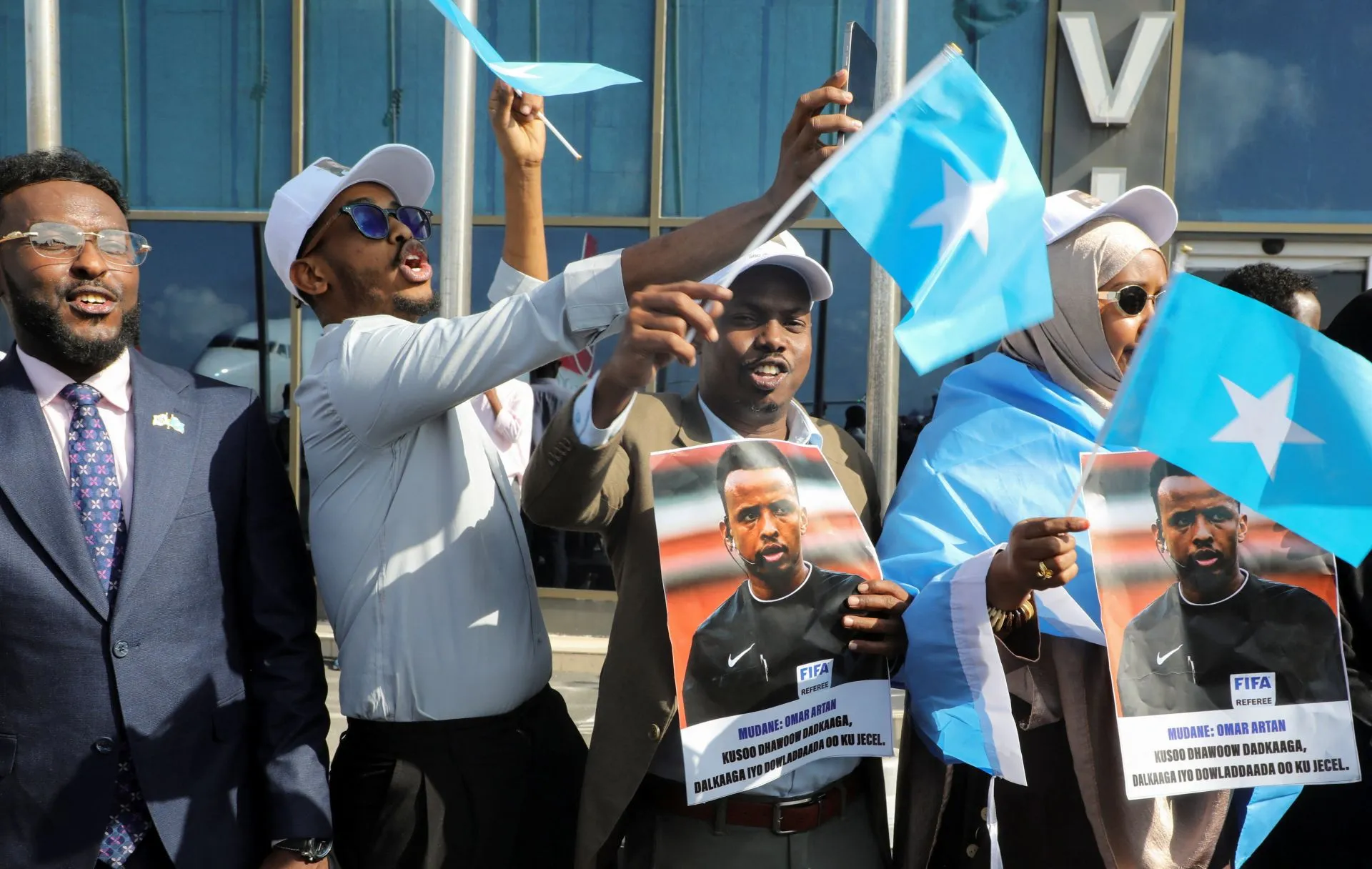 Somali soccer referee who was denied US entry comes home to hero's welcome
