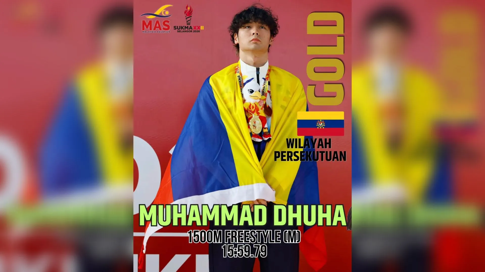 Selangor 2026: Dhuha Zulﬁkry belum puas, sasar pecah lebih banyak rekod temasya