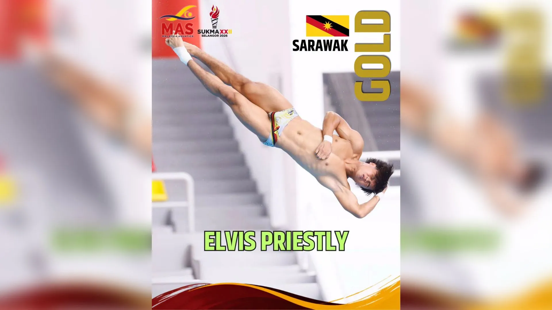 Selangor 2026: 'Elvis potong tang kona'! Penerjun Sarawak ubah skrip di terjunan terakhir