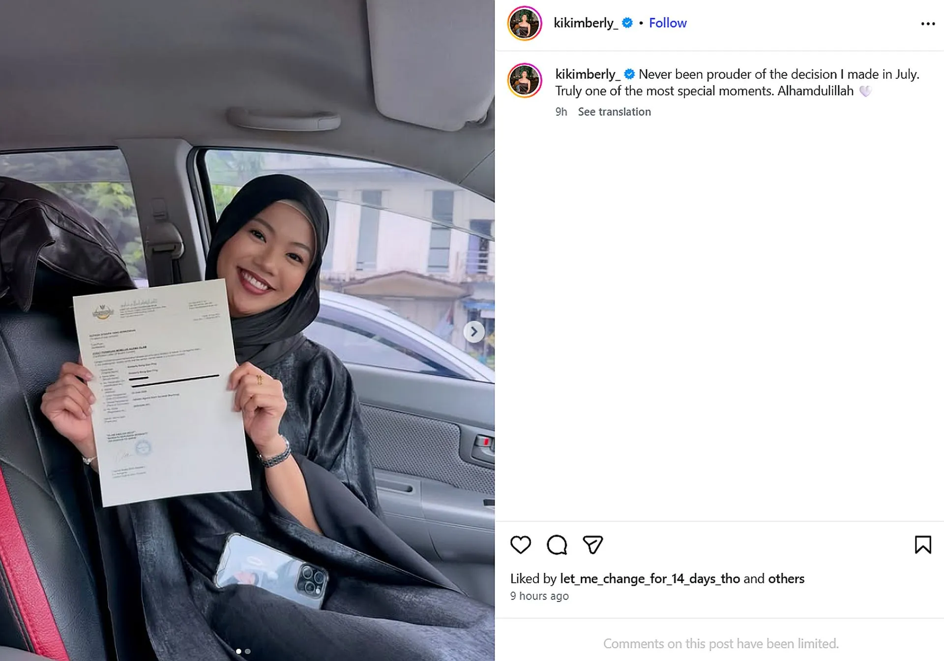 Bekas penerjun negara peluk Islam
