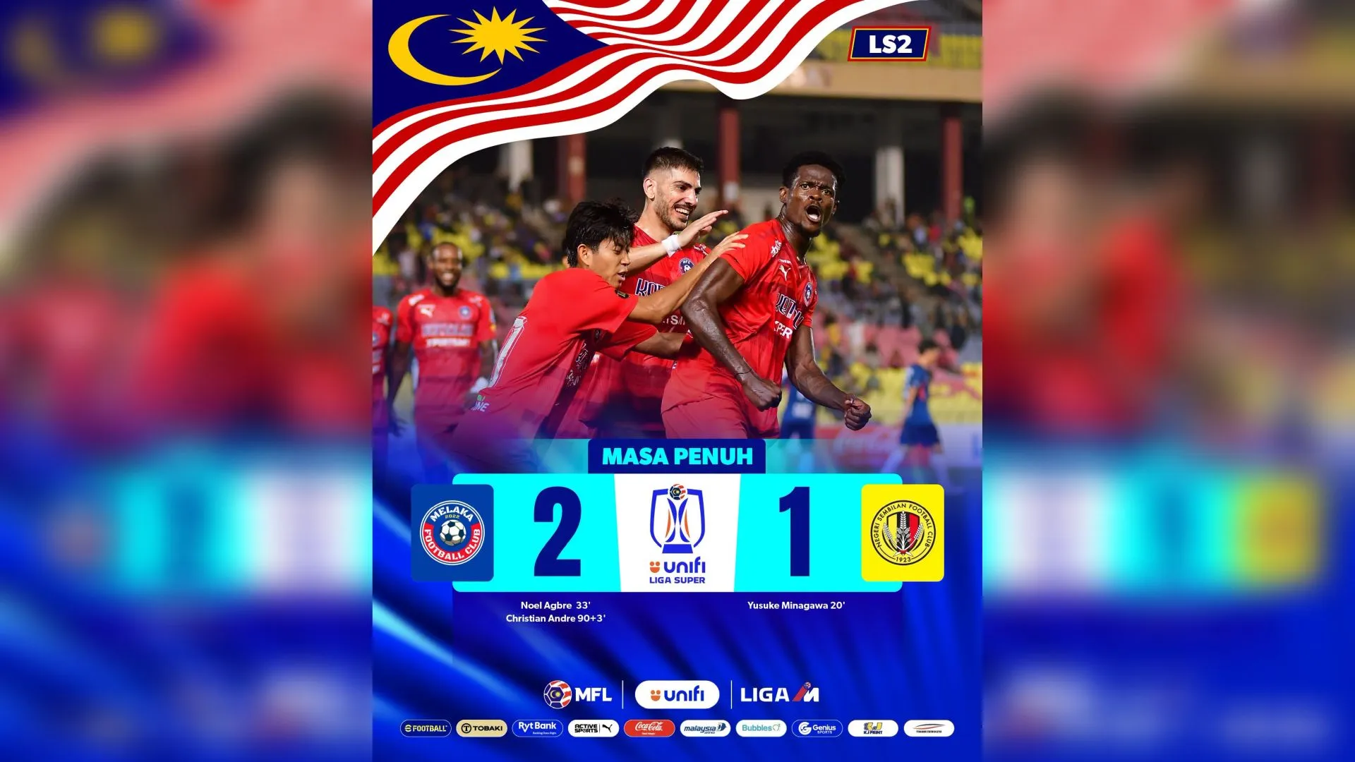 Derbi Naning: Melaka bangkit tewaskan Negeri Sembilan