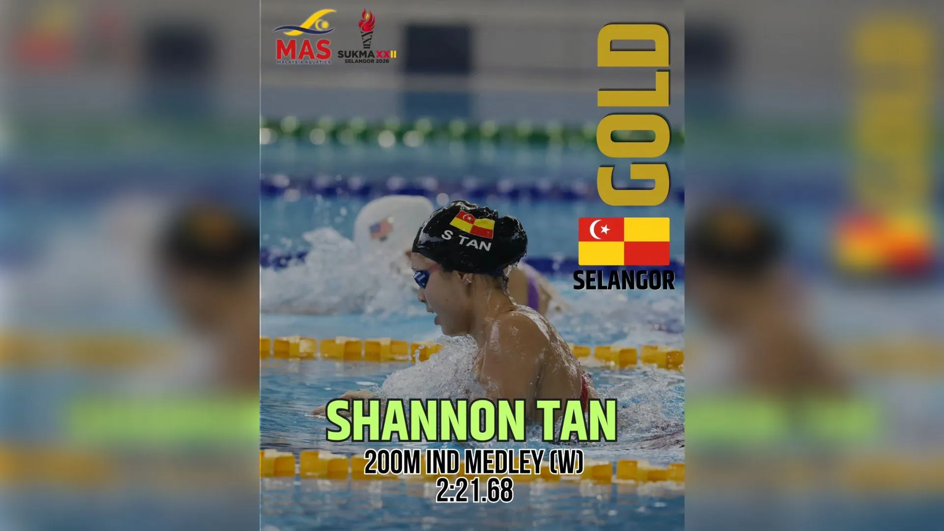 Selangor 2026: Shannon Tan belum mahu berhenti, lima emas jadi batu loncatan