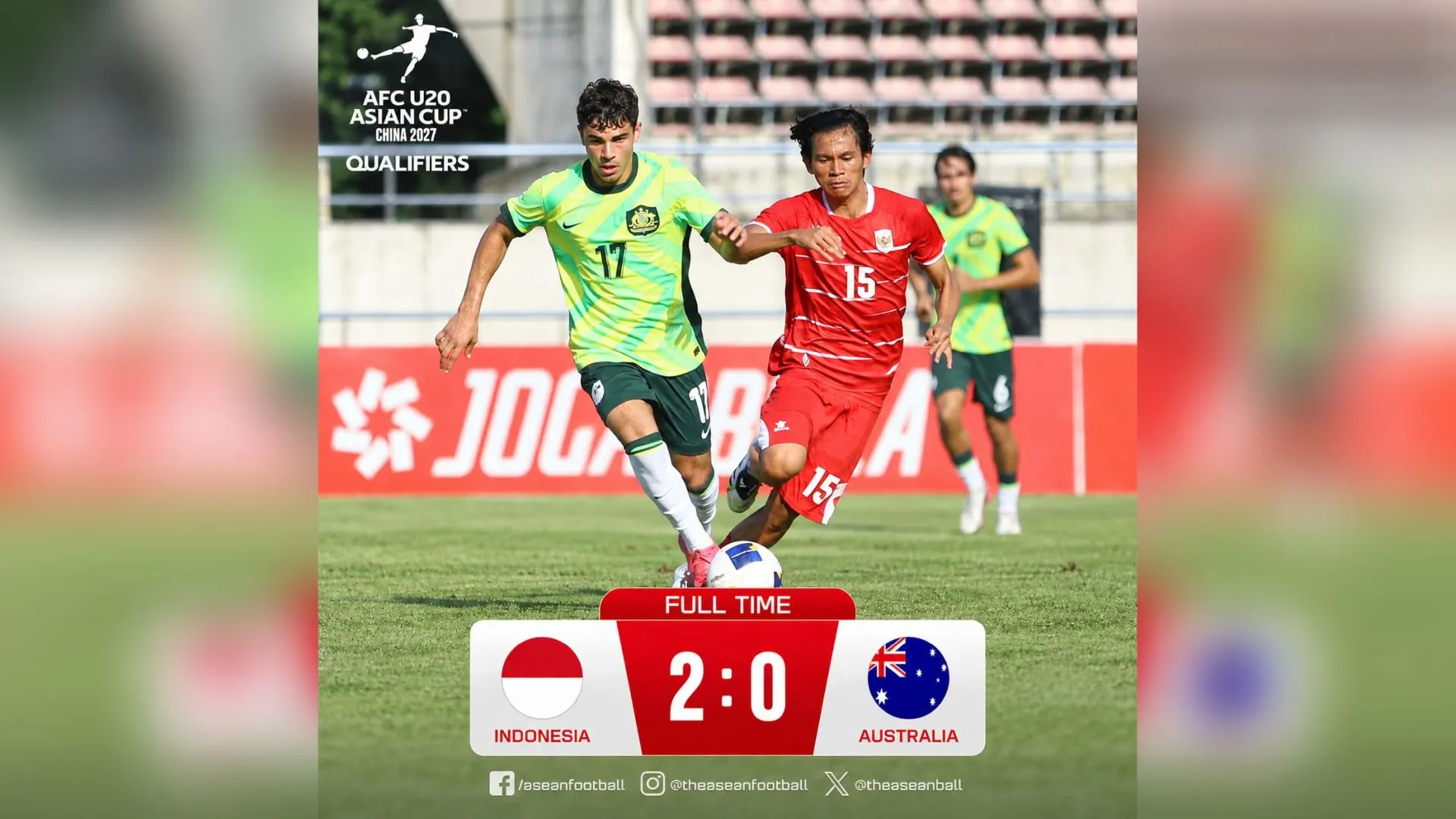 Kelayakan Piala Asia B-20: Tewaskan kepada Indonesia, Australia diambang penyingkiran