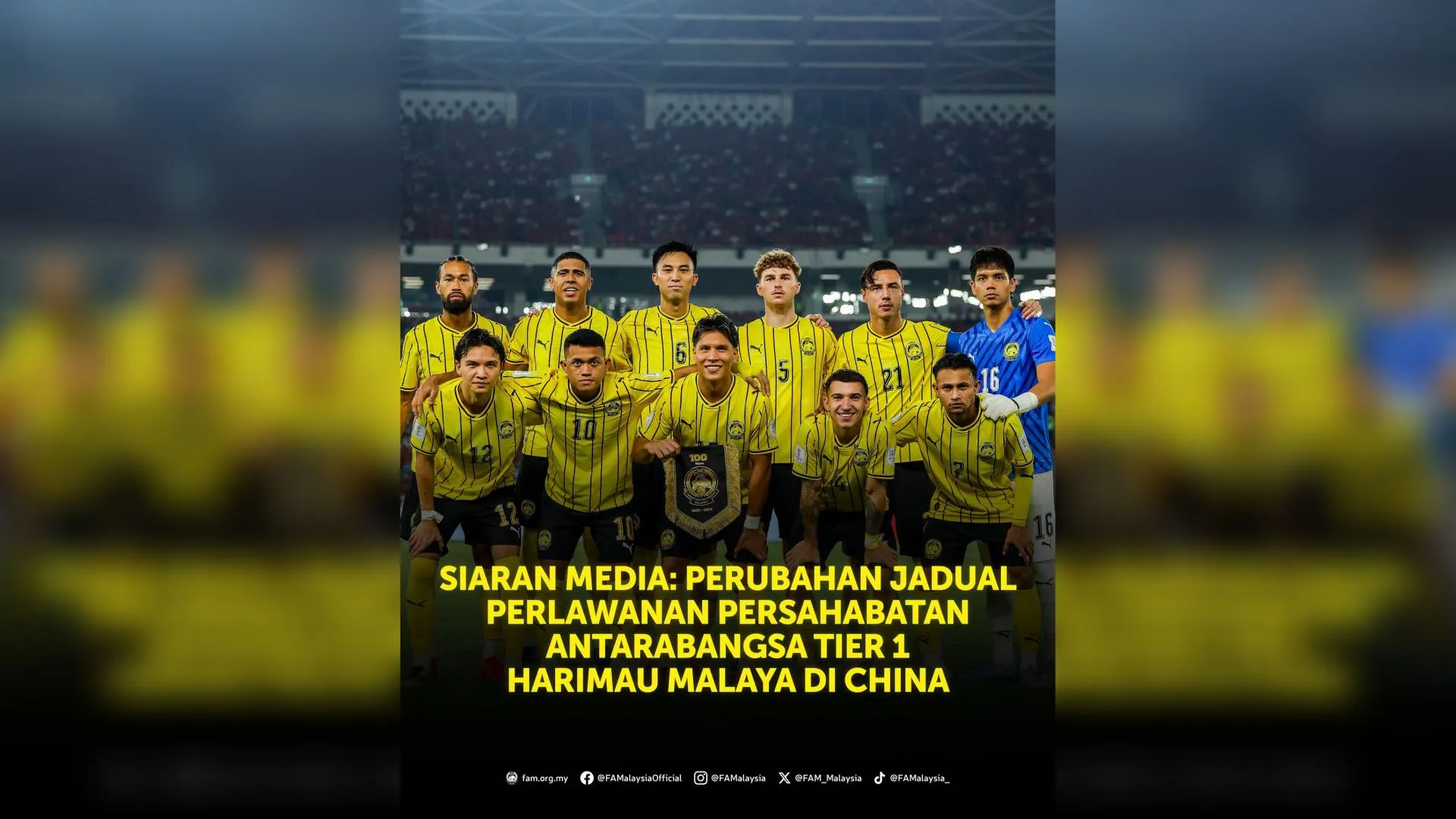 Harimau Malaya uji China, Yaman November ini