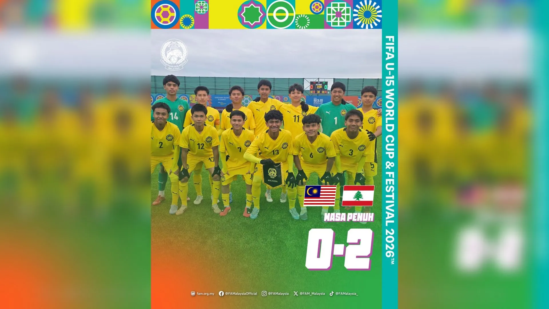 Piala Dunia B-15: Malaysia akhiri kempen di tangga ke-56