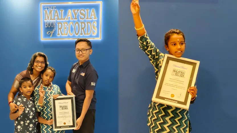 Seven-year-old Abhineya