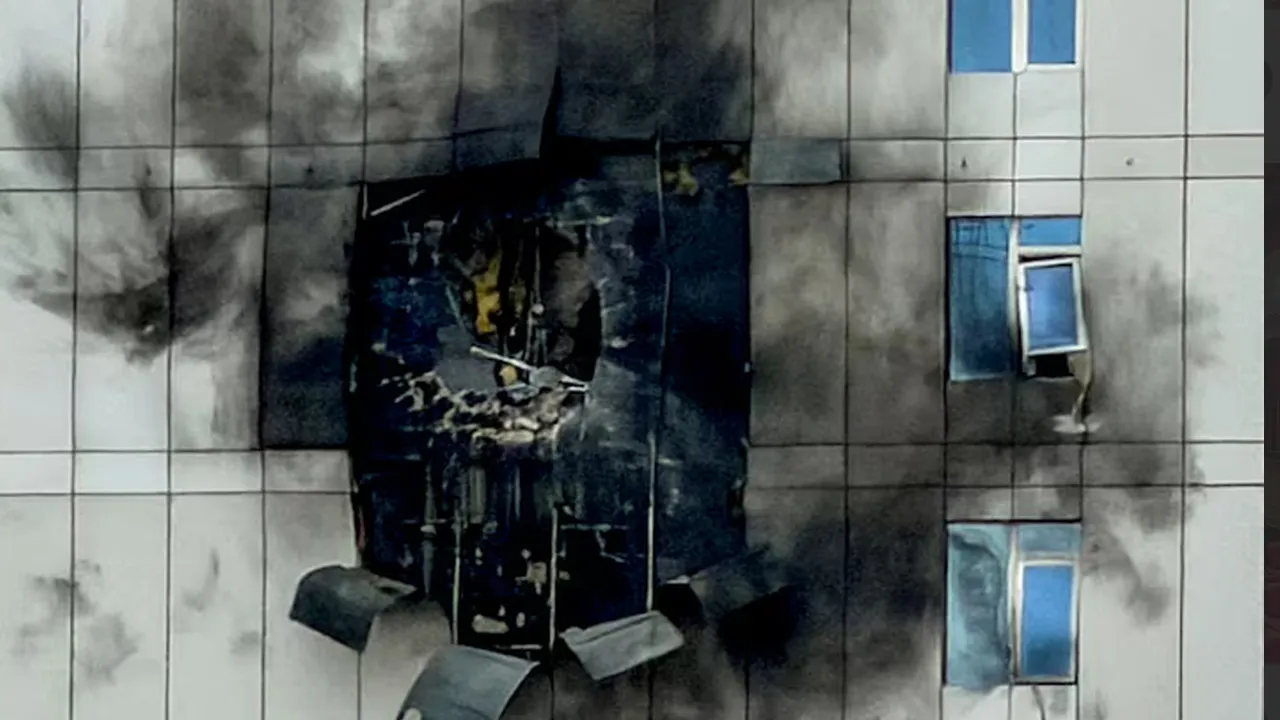 A building that was damaged by an Iranian drone attack, after Israel and the U.S. launched strikes on Iran, in Juffair, Manama, Bahrain, March 1, 2026. REUTERS/Hamad I Mohammed/File Photo