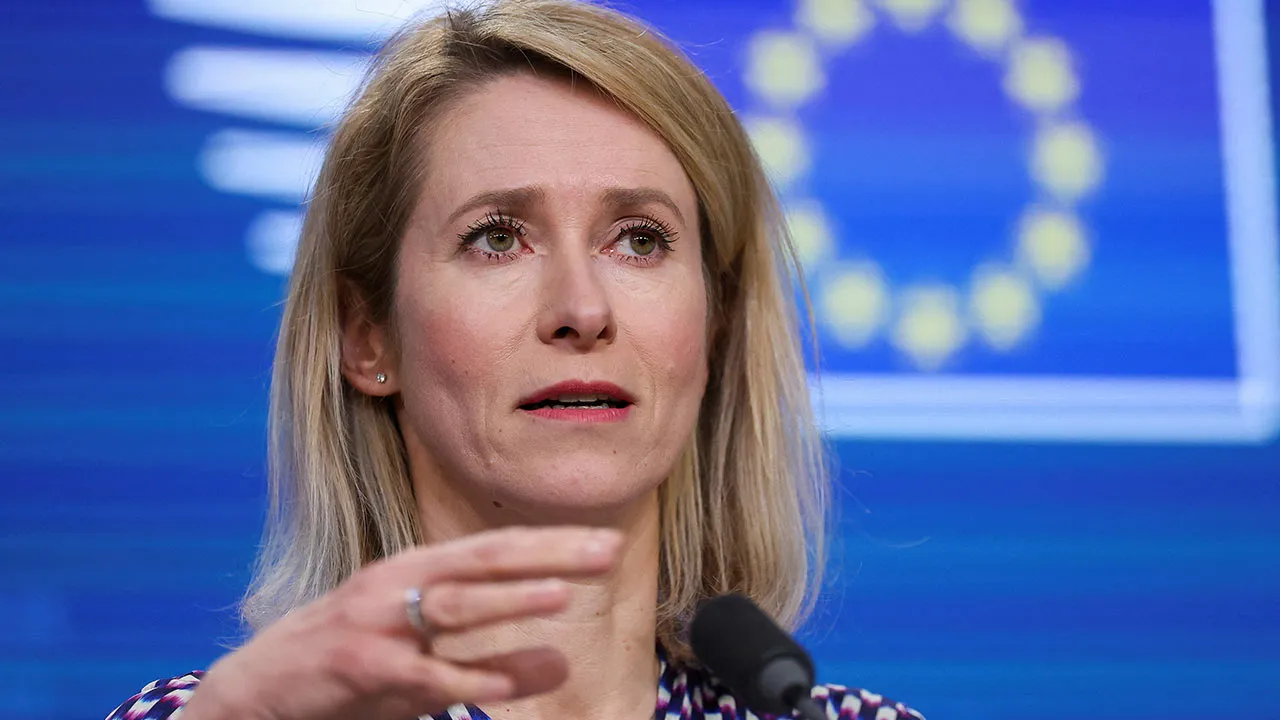 EU High Representative for Foreign Affairs and Security Policy, Kaja Kallas speaks during a closing press conference at a European Union Energy and Foreign Affairs ministers meeting in Brussels, Belgium, March 16, 2026. REUTERS/Omar Havana