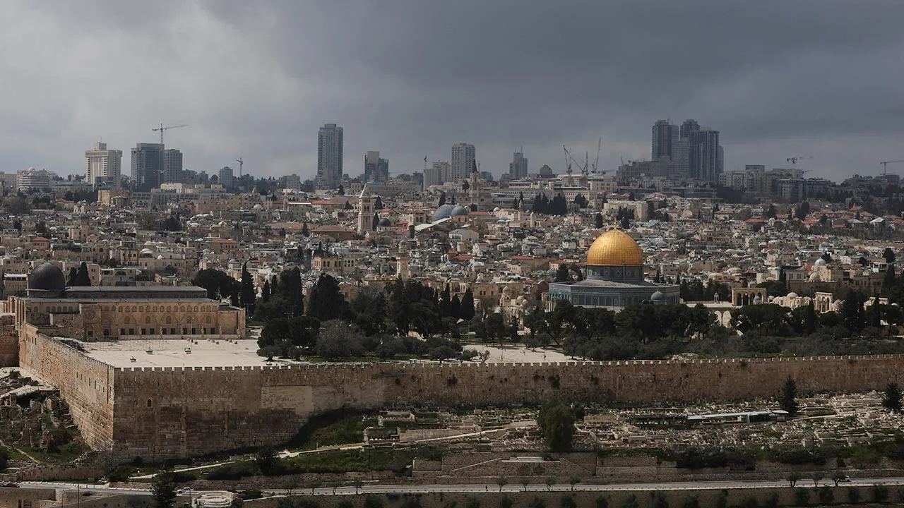 A view of the Dome of the Rock on Al-Aqsa compound, also known to Jews as the Temple Mount, following restrictions on gathering in large groups, as the U.S.-Israeli conflict with Iran continues, in Jerusalem, March 27, 2026. REUTERS/Ammar Awad