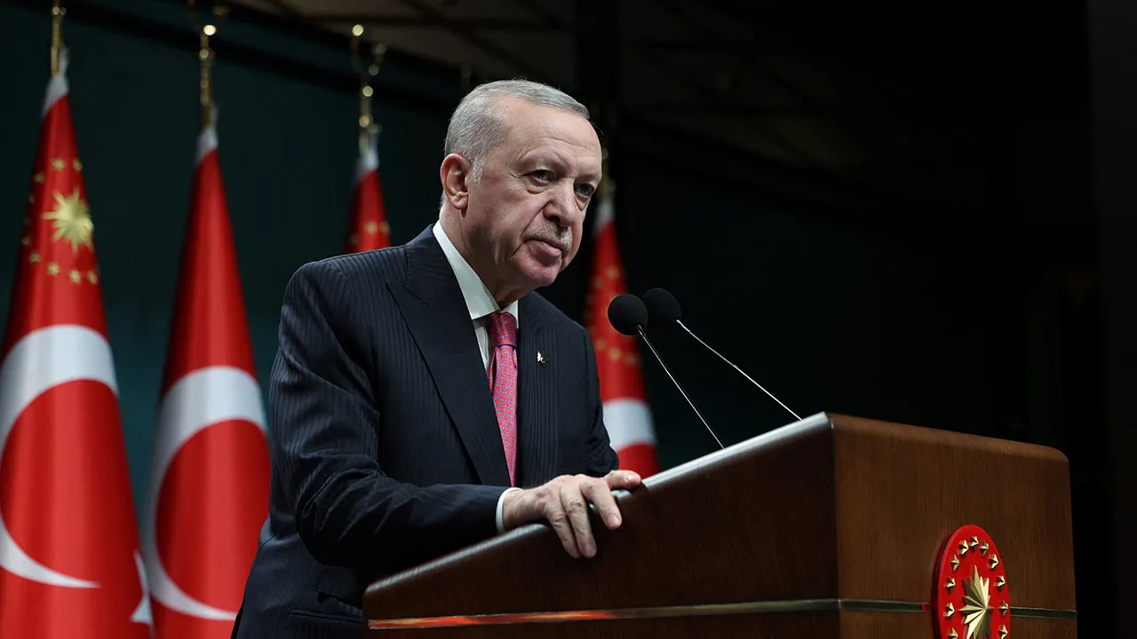 Turkey’s President Tayyip Erdogan speaks after a cabinet meeting in Ankara, Turkey, March 9, 2026. Mustafa Kamaci/Presidential Press Office/Handout via REUTERS