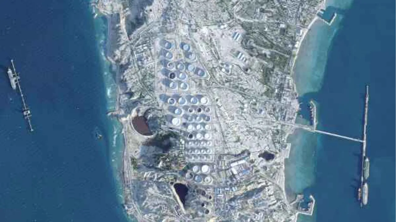 In this satellite photo from Planet Labs PBC, Iran's Kharg Island is seen on Feb 26, 2026. (Photo: AP/Planet Labs PBC)