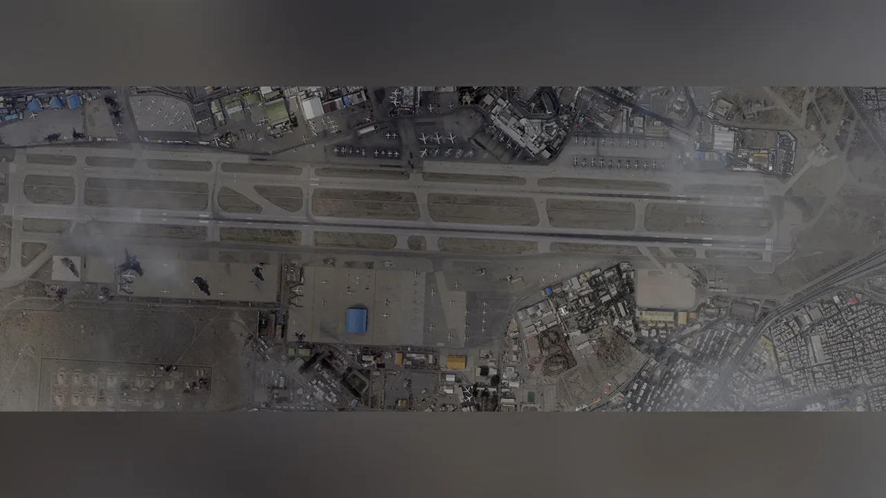 A satellite image shows damage at Mehrabad Airport in Tehran, Iran, March 7, 2026, following a reported attack, amid the U.S.-Israeli conflict with Iran. 2026 Planet Labs PBC/Handout via REUTERS THIS IMAGE HAS BEEN SUPPLIED BY A THIRD PARTY. MANDATORY CREDIT.