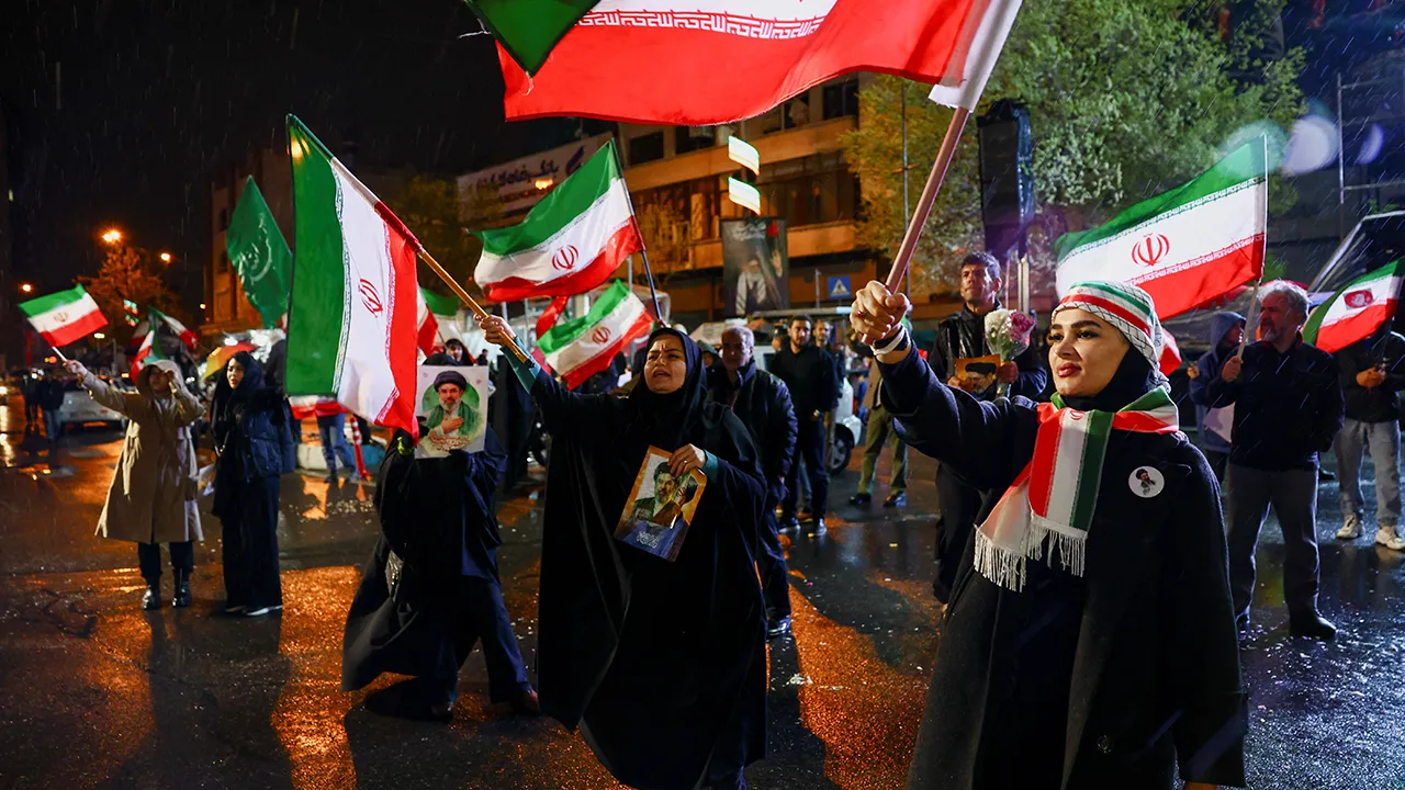 Protesters attend an anti-U.S. and anti-Israeli rally, amid the U.S.-Israeli conflict with Iran, in Tehran, Iran, March 26, 2026. Majid Asgaripour/WANA (West Asia News Agency) via REUTERS ATTENTION EDITORS - THIS PICTURE WAS PROVIDED BY A THIRD PARTY