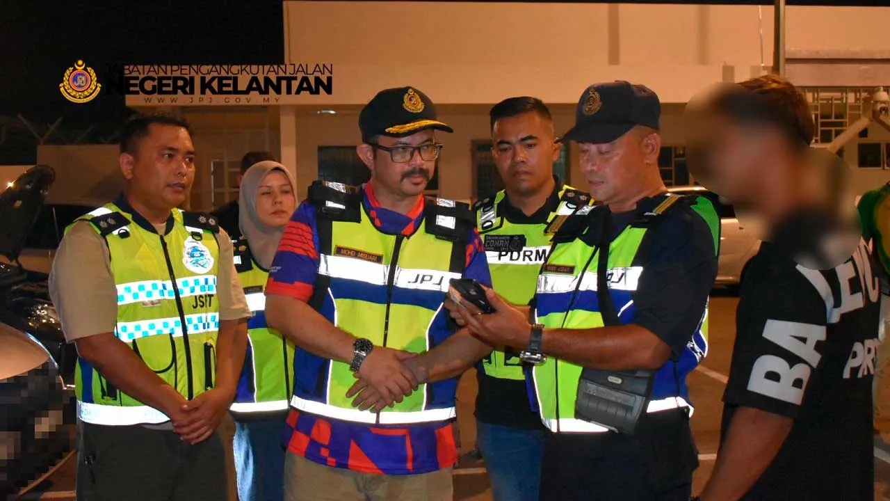 OPS BERSEPADU JPJ BERSAMA PDRM DI LAPANGAN TERBANG SULTAN ISMAIL PETRA (LTSIP) KOTA BHARU