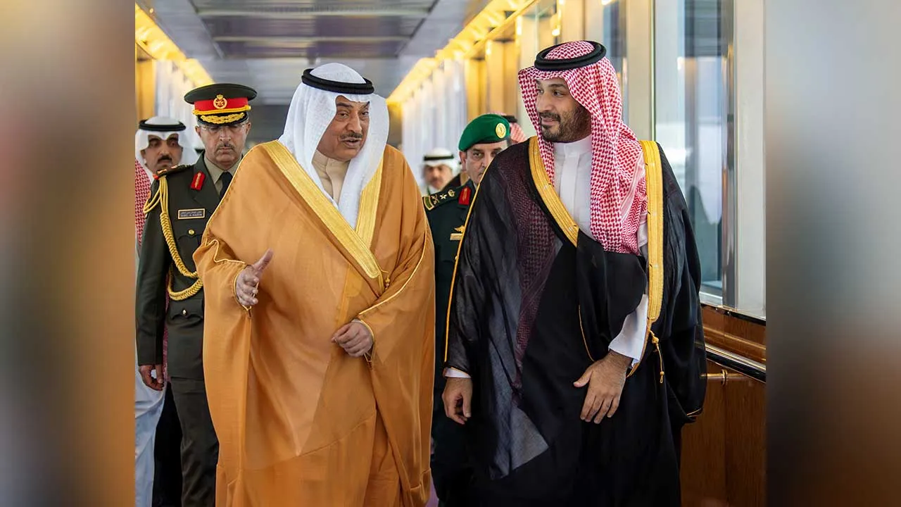 Saudi Crown Prince Mohammed bin Salman receives the Kuwaiti Crown Prince Sheikh Sabah Khaled Al-Hamad Al-Sabah ahead of an exceptional meeting of the Gulf Cooperation Council (GCC), the first in-person meeting of Gulf leaders since their states became a front in the Iran war two months ago, In Jeddah, Saudi Arabia, April 28, 2026. Bandar Algaloud/Courtesy of Saudi Royal Court/Handout via REUTERS THIS IMAGE HAS BEEN SUPPLIED BY A THIRD PARTY