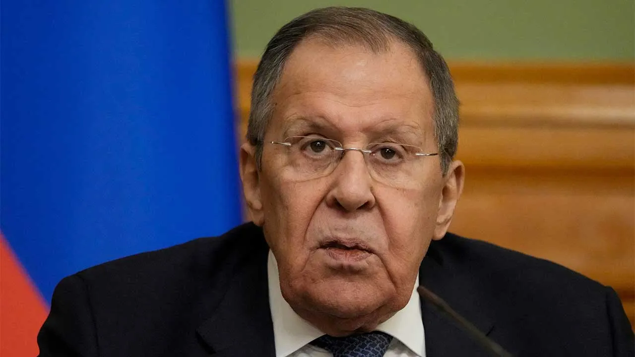 Russian Foreign Minister Sergei Lavrov speaks during a joint news conference with Egyptian Foreign Minister Badr Abdelatty following their meeting in Moscow, Russia April 3, 2026. Pavel Bednyakov/Pool via REUTERS