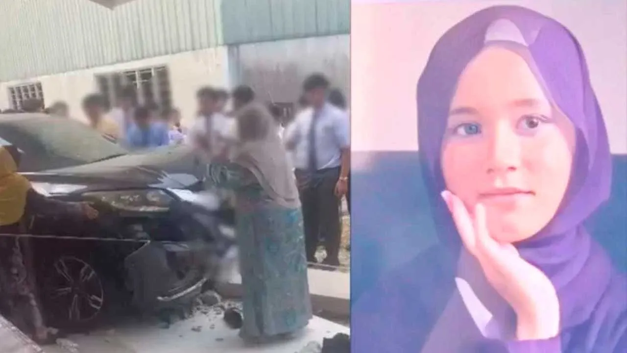 Pelajar Tingkatan Satu (Nur Fatimatul Hawa) maut selepas dipercayai dirempuh sebuah kereta ketika sedang memakai kasut di hadapan surau di sebuah sekolah di Kota Bharu pada Ahad.
