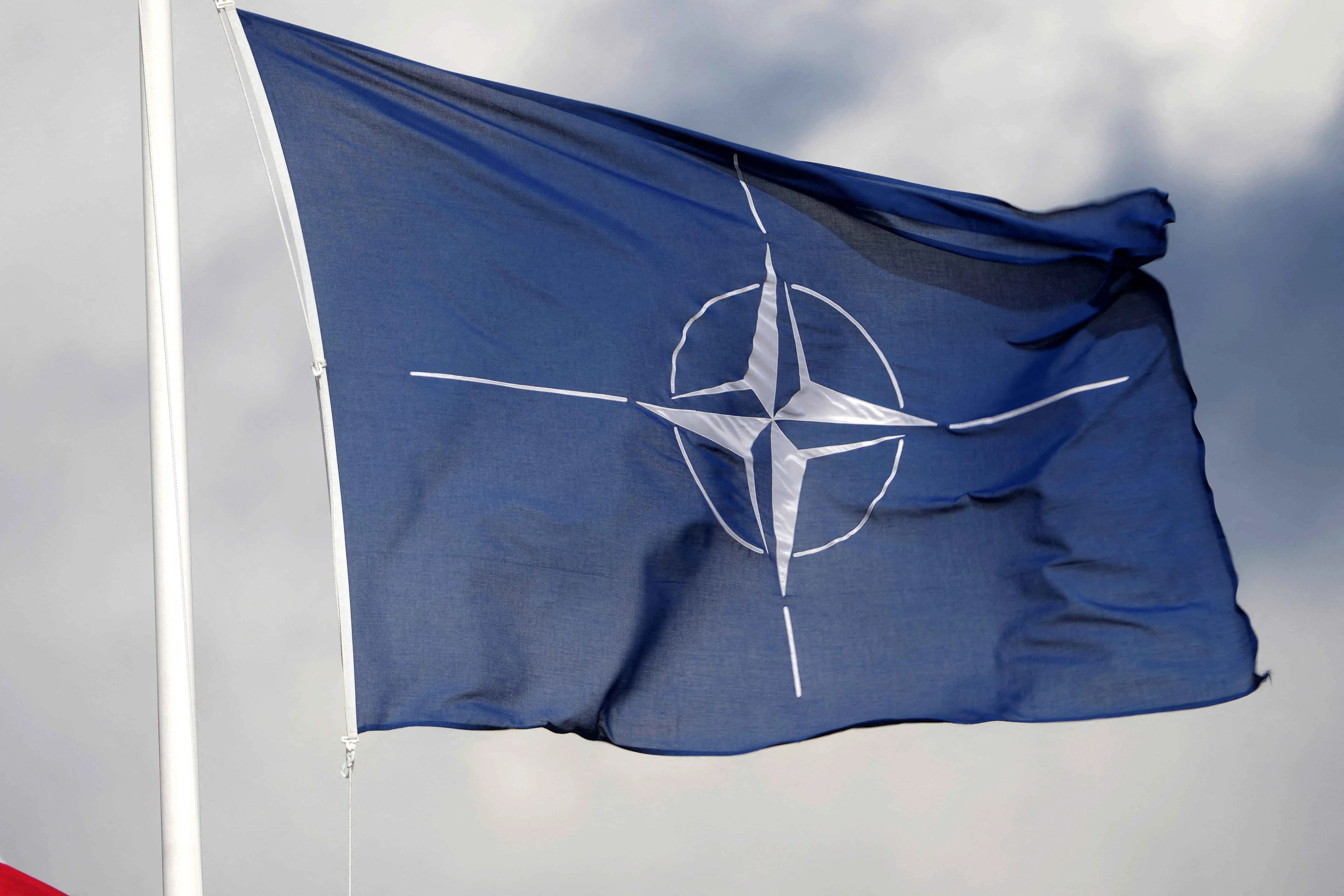 A NATO flag