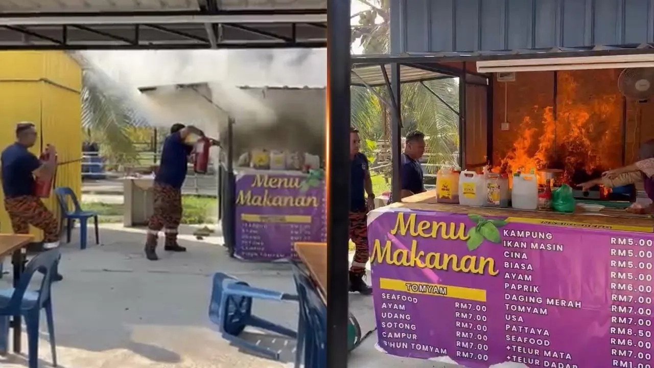 gerai terbakar JBPM Kedah