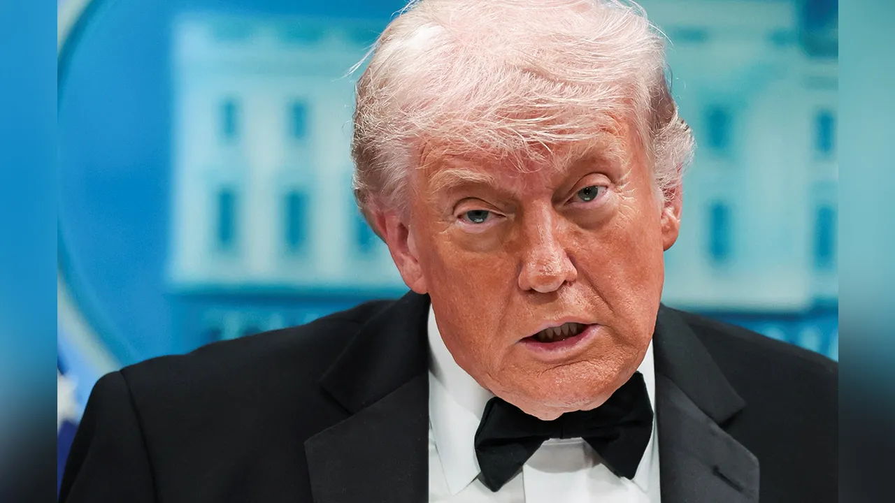 U.S. President Donald Trump holds a press briefing at the White House, following a shooting incident during the annual White House Correspondents’ Association dinner, in Washington, D.C., U.S., April 25, 2026 REUTERS/Jonathan Ernst