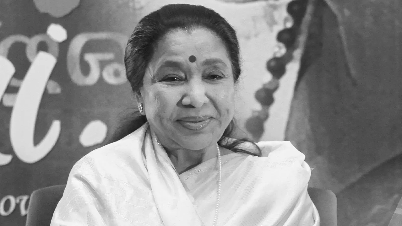 FILE - Indian Bollywood playback singer Asha Bhosle attends the Music launch of Bhosle's film ëMaií in Mumbai, India, Jan. 22, 2013. (AP Photo/Rafiq Maqbool, File)