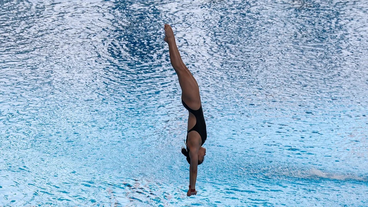 KUALA LUMPUR, 19 April -- Ratu terjun negara Datuk Pandelela Rinong ketika beraksi pada Kejohanan Ujian Terjun Kebangsaan di Pusat Akuatik Nasional di Bukit Jalil hari ini.  -- fotoBERNAMA (2026) HAK CIPTA TERPELIHARA