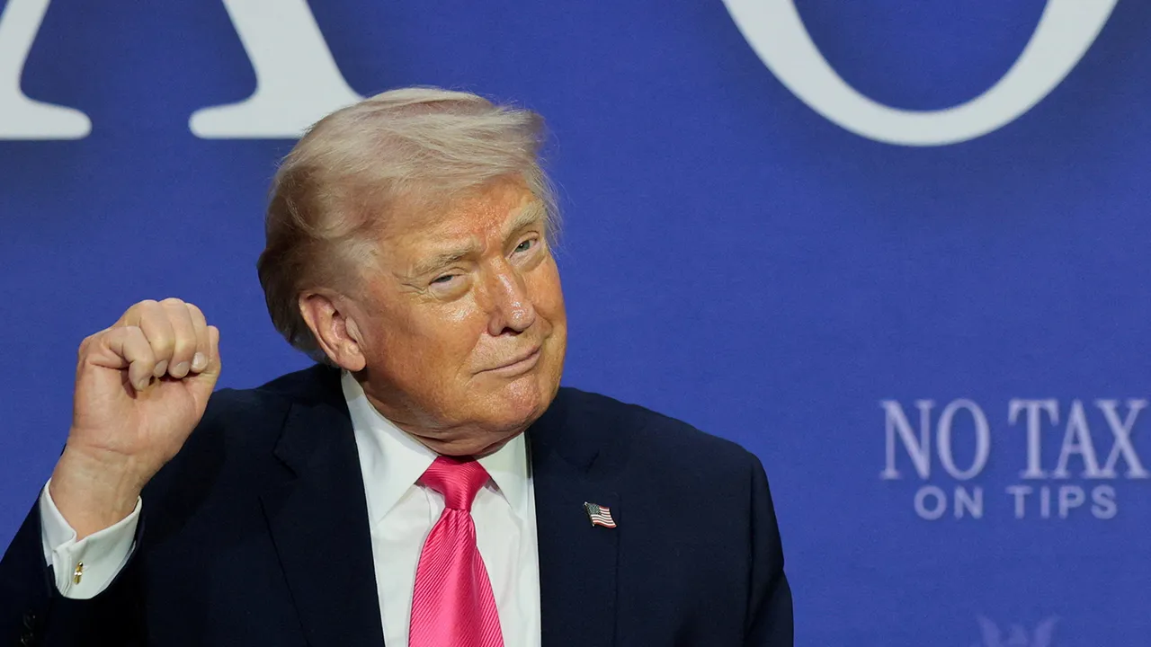 U.S. President Donald Trump gestures during a roundtable focused on tax cuts in Las Vegas, Nevada, U.S., April 16, 2026. REUTERS/Evan Vucci