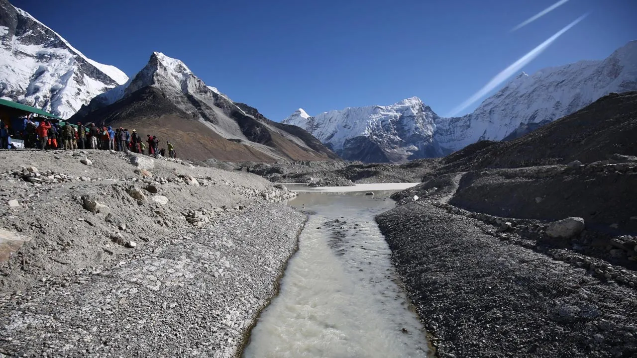 Glacial lake outburst flooding can be catastrophic for downstream communities in Nepal. -- X UNDP Planet