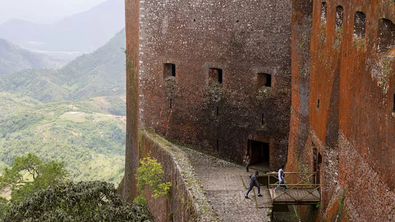 People visit the Citadelle Laferriere, a fortress from the early 1800s commonly known as La Citadel in Milot, Haiti April 26, 2024. REUTERS/Ricardo Arduengo/File Photo