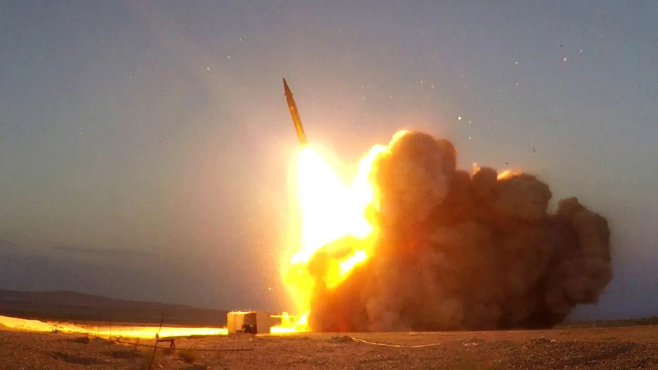 A missile unveiled by Iran is launched in an unknown location in Iran in this picture received by Reuters on August 20, 2020. WANA (West Asia News Agency) via REUTERS