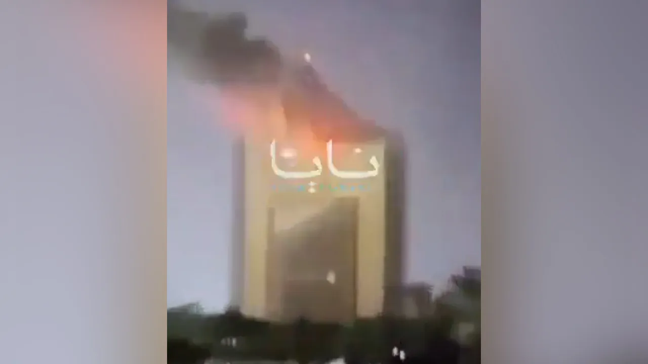 Iranian drones and missiles slammed into Kuwait’s Ministry of Oil building in Shuwaikh today, sparking large fires at the heart of the country’s vital oil sector.