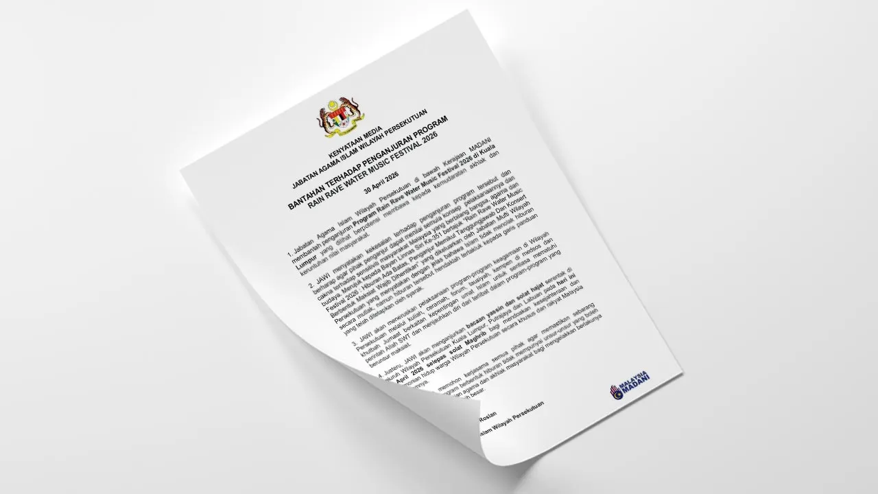 Bantahan Terhadap Penganjuran Program Rain Rave Water Music Festival -- FB JAWI